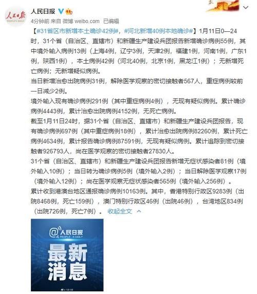  31个省份近2天最新疫情数据:31个省疫情最新消息4月2日