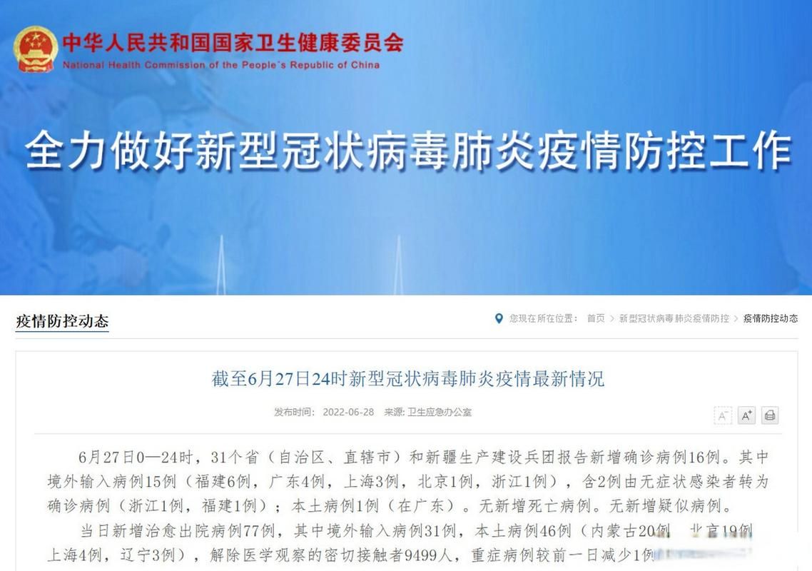  31个省份新增2例核酸阳性及21例无症状:31省区市新增27例确诊