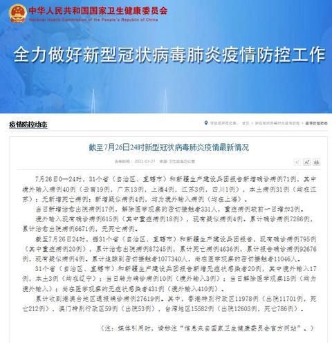 31省市新增本土确诊26例长葛市19例/长葛新冠疫情最新消息