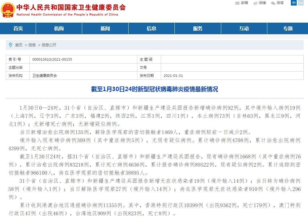 【31省区市新增29例确诊其中本土16例_31省区市新增确诊92例本土73例】