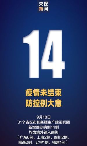 31省份近期新增14例境外输入/31省新增79 525