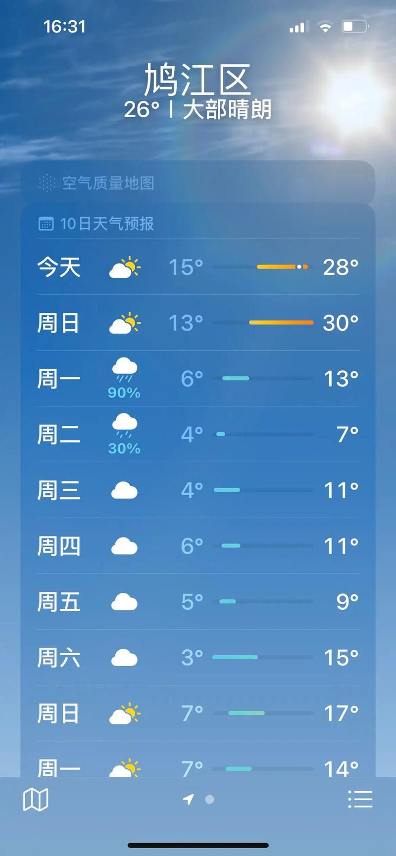 安徽芜湖弋江区最新通告:所有人员足不出户:芜湖弋江区一周天气情况